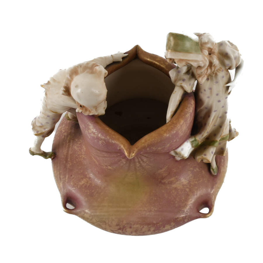 Amphora Tepliz Figural Children Spill Vase-2