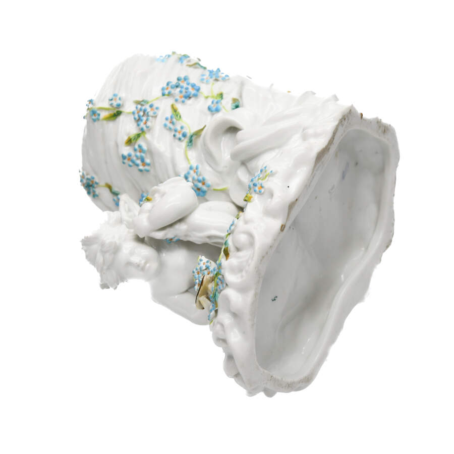 German Porcelain Sitzendorf Cherub Vase-6
