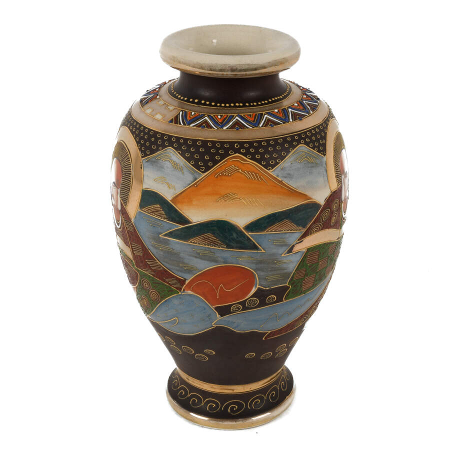 Japanese Moriage Satsuma Vase-4