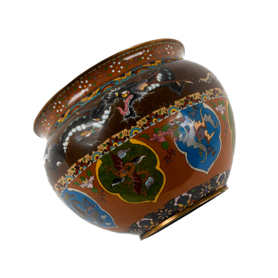 Chinese Cloisonné Dragon Jardinière-6