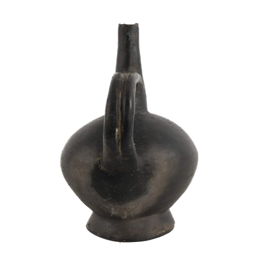 Antique Blackware Pottery Vessel-5
