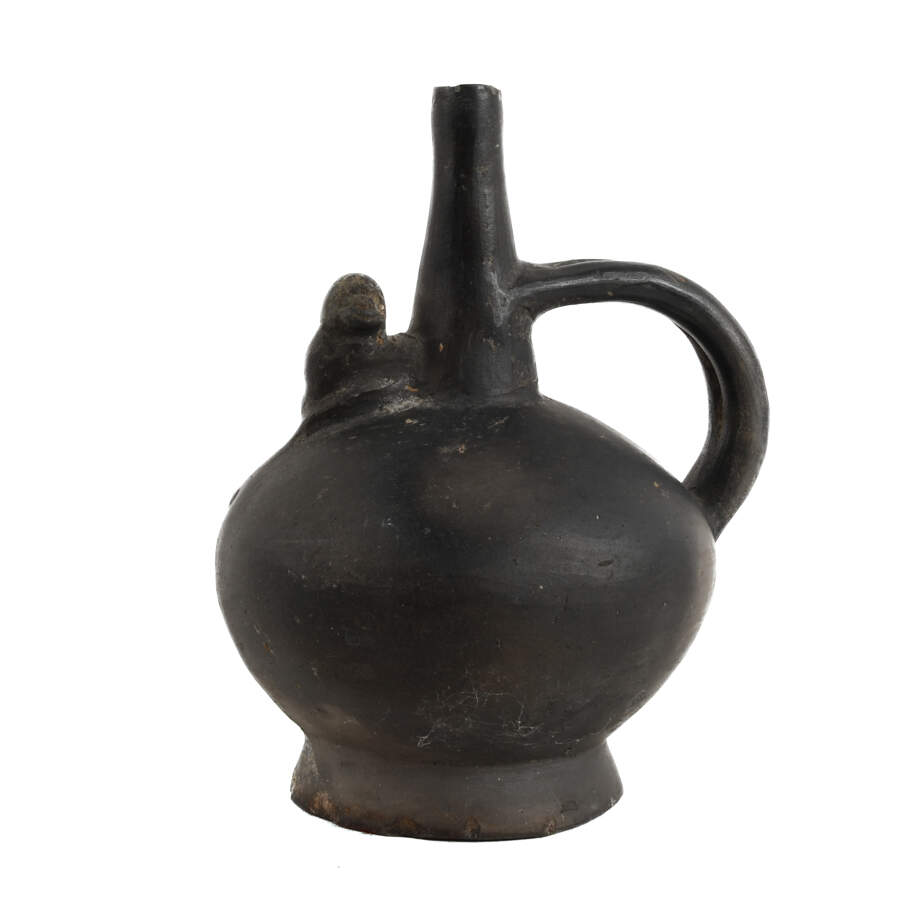Antique Blackware Pottery Vessel-4