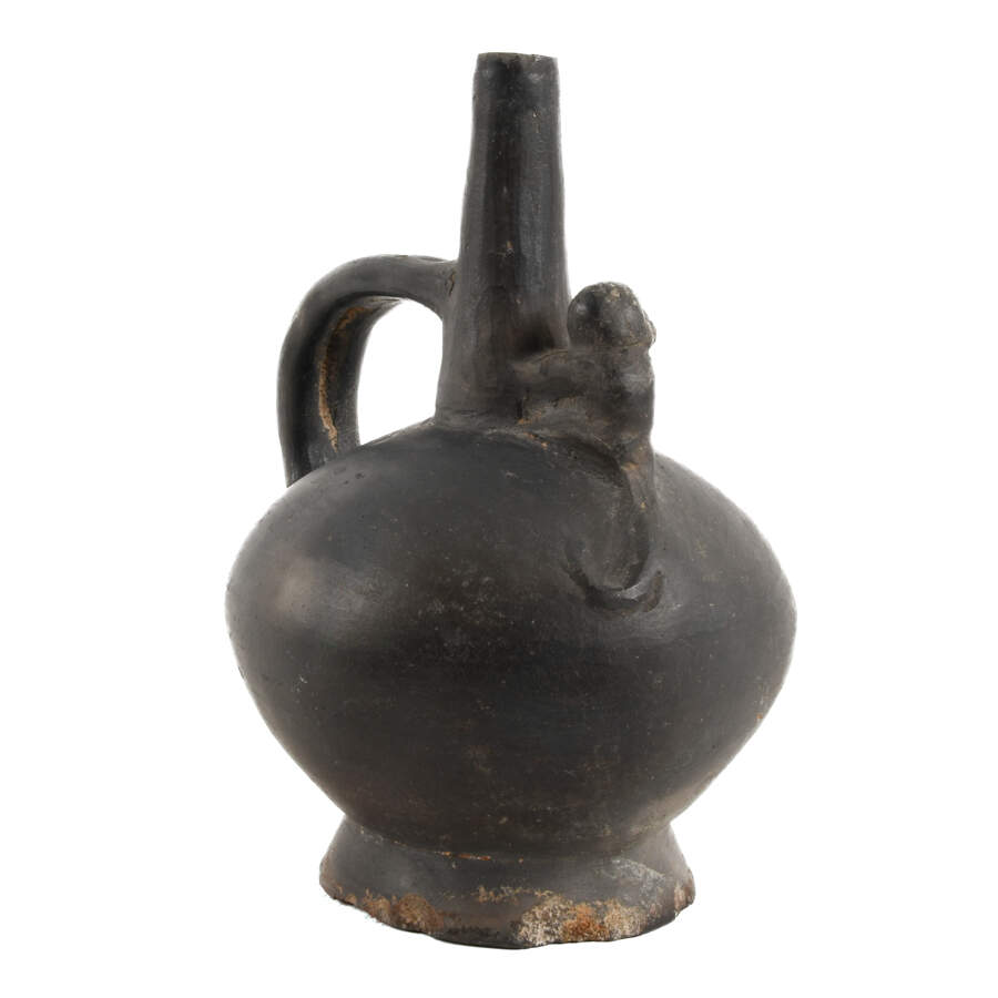 Antique Blackware Pottery Vessel-2