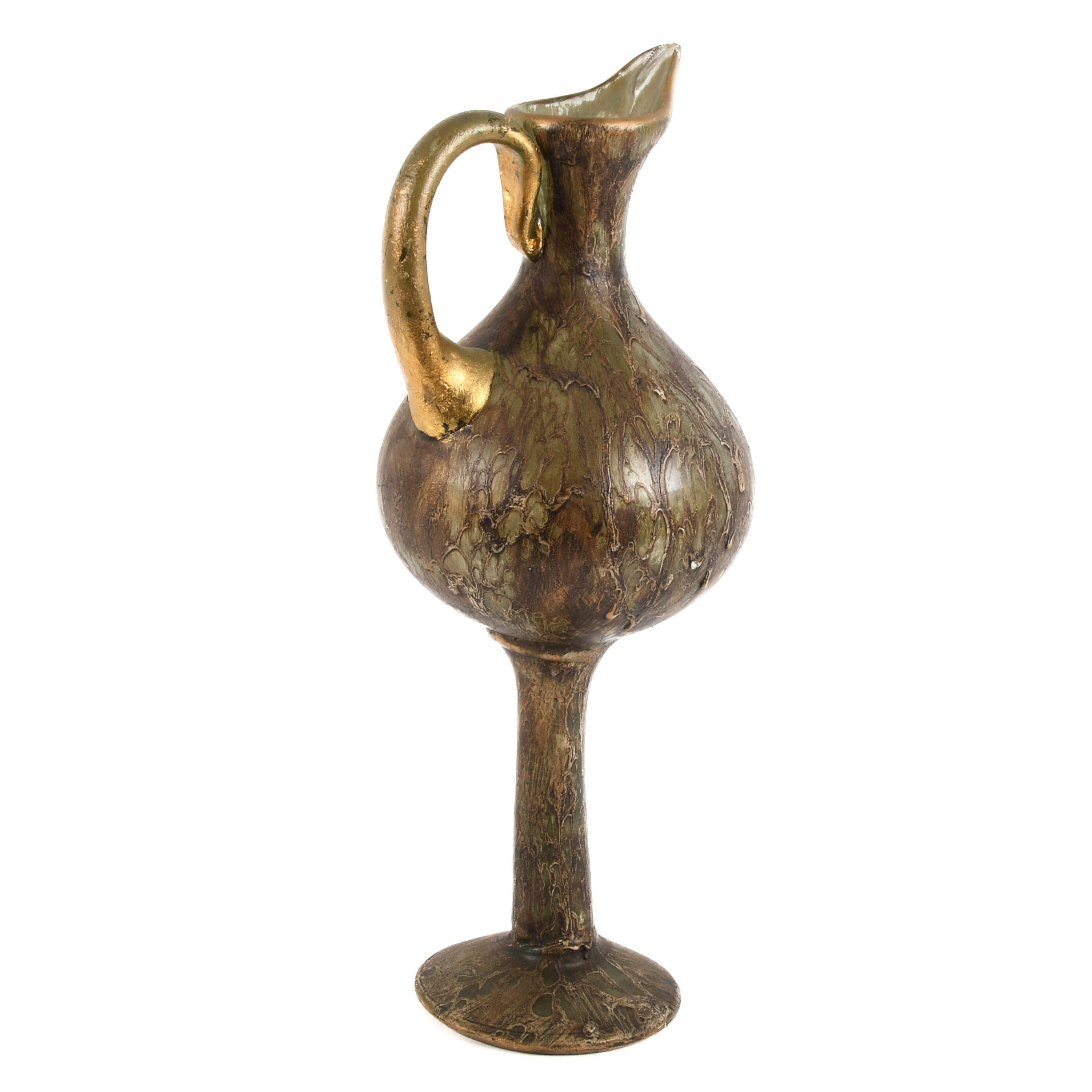 Abstract Hand-Blown Painted Decorated Ewer-5