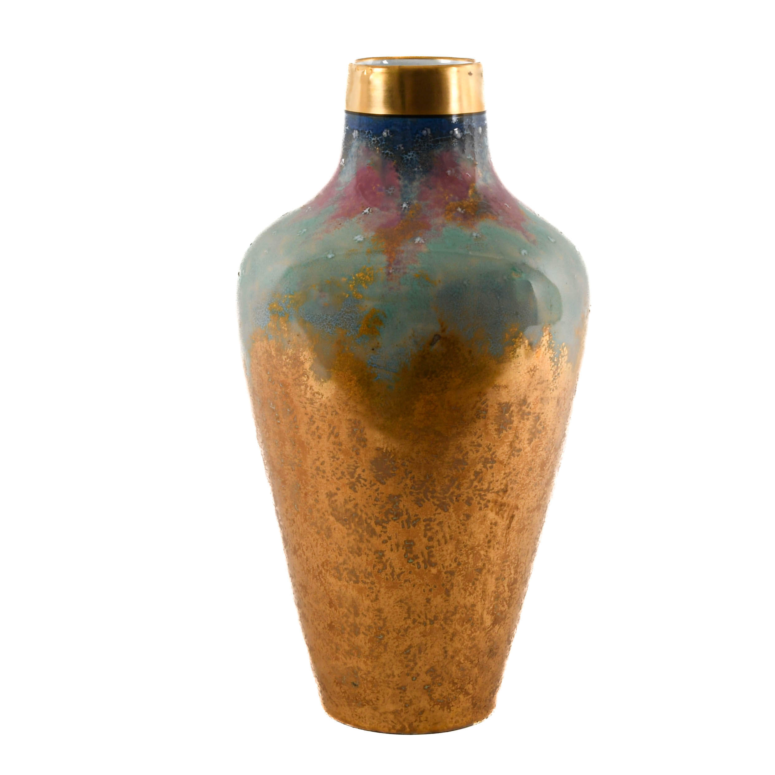 Antique Artist Signed B&G Limoges Luster Vase-1
