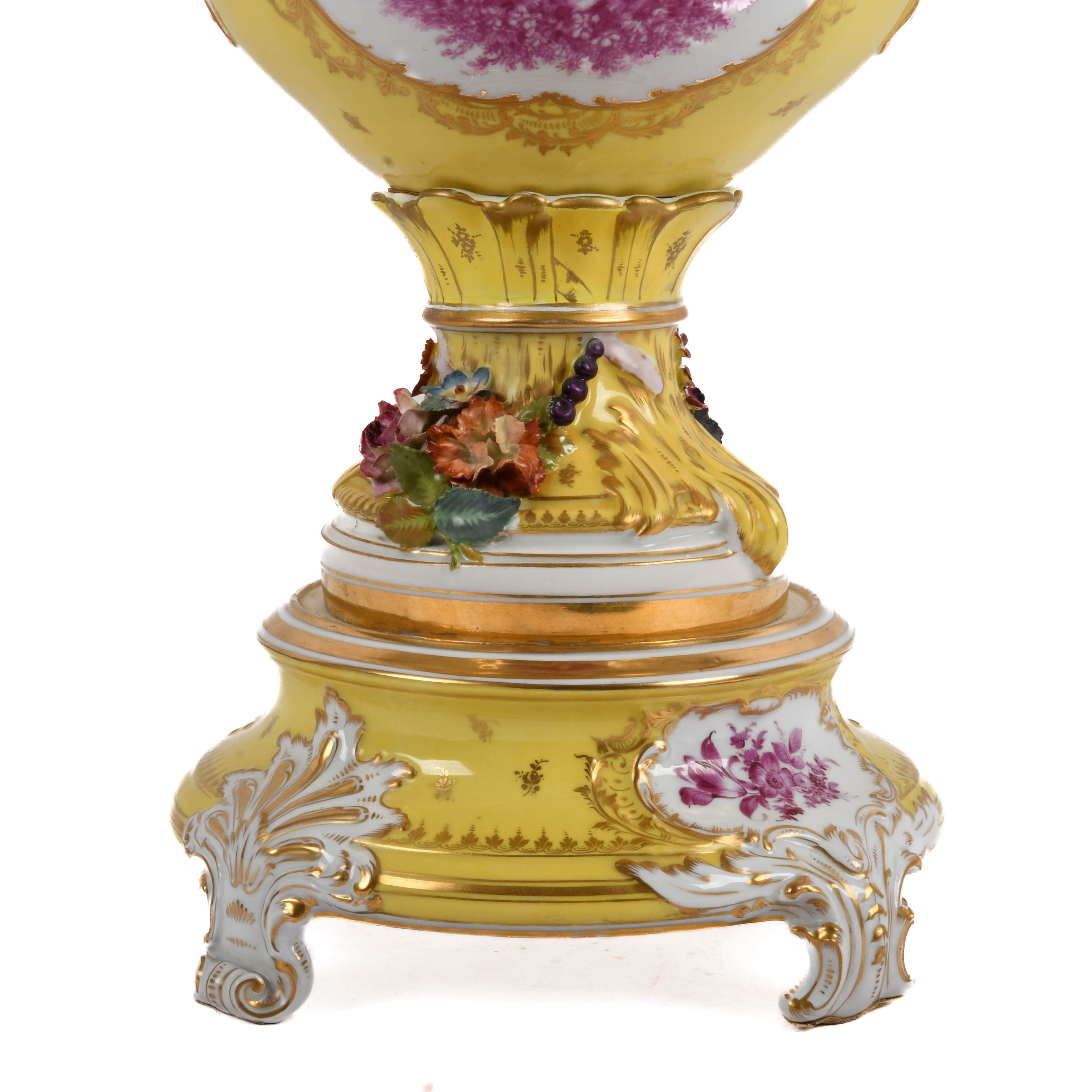 Antique Dresden Porcelain Covered Urn-3