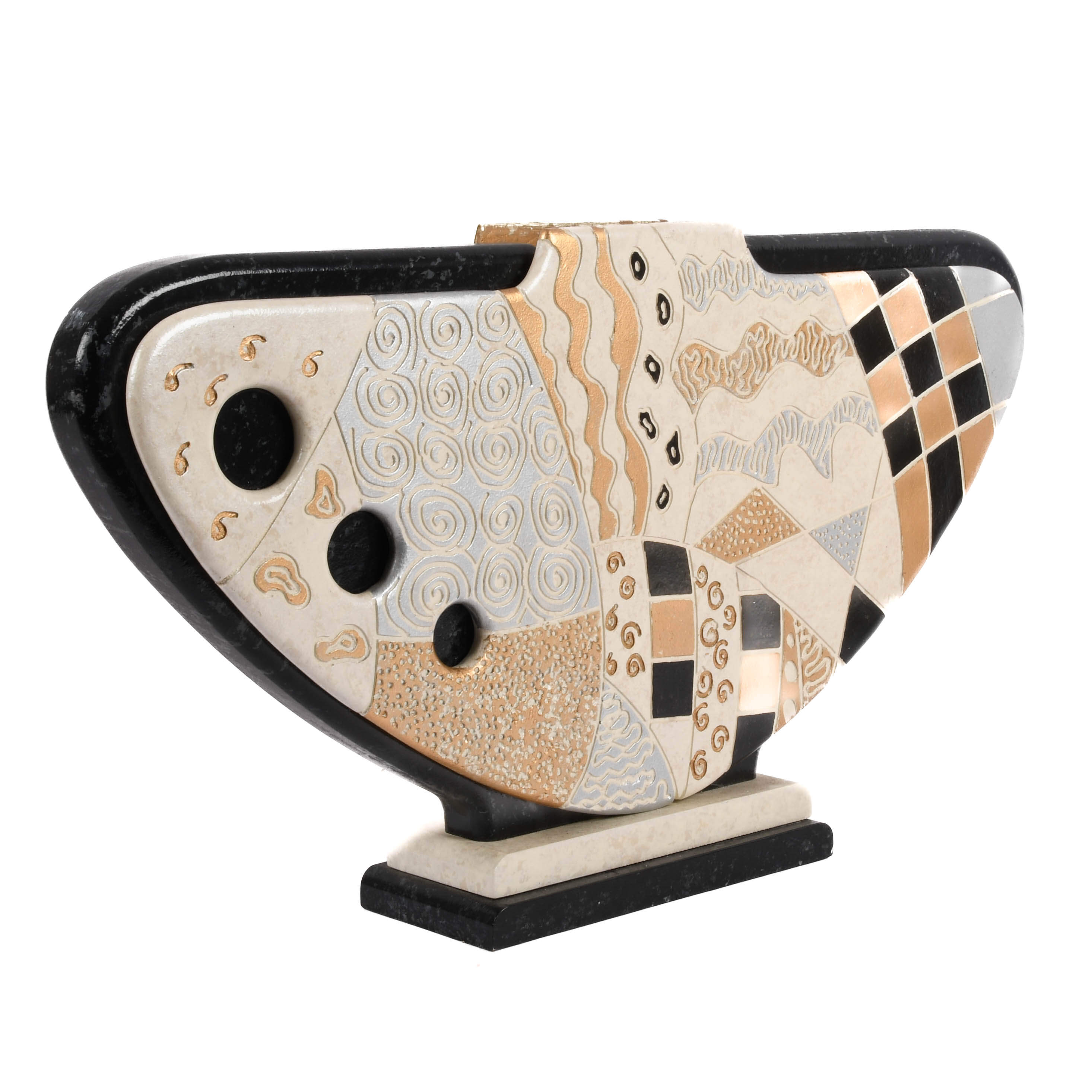 Large Abstract Sculptural Vase-4
