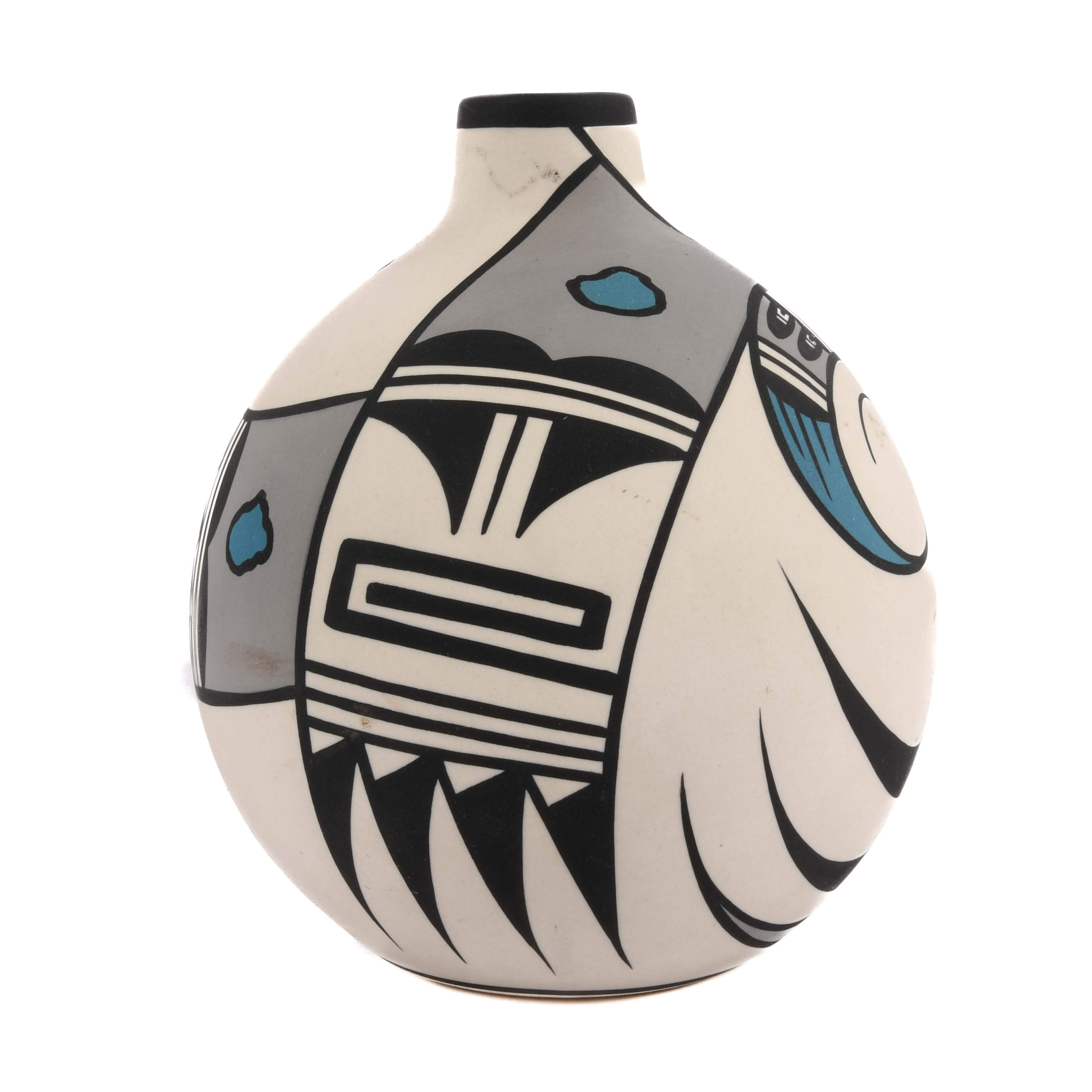 Signed Southwest Pottery Hopi Vase-4