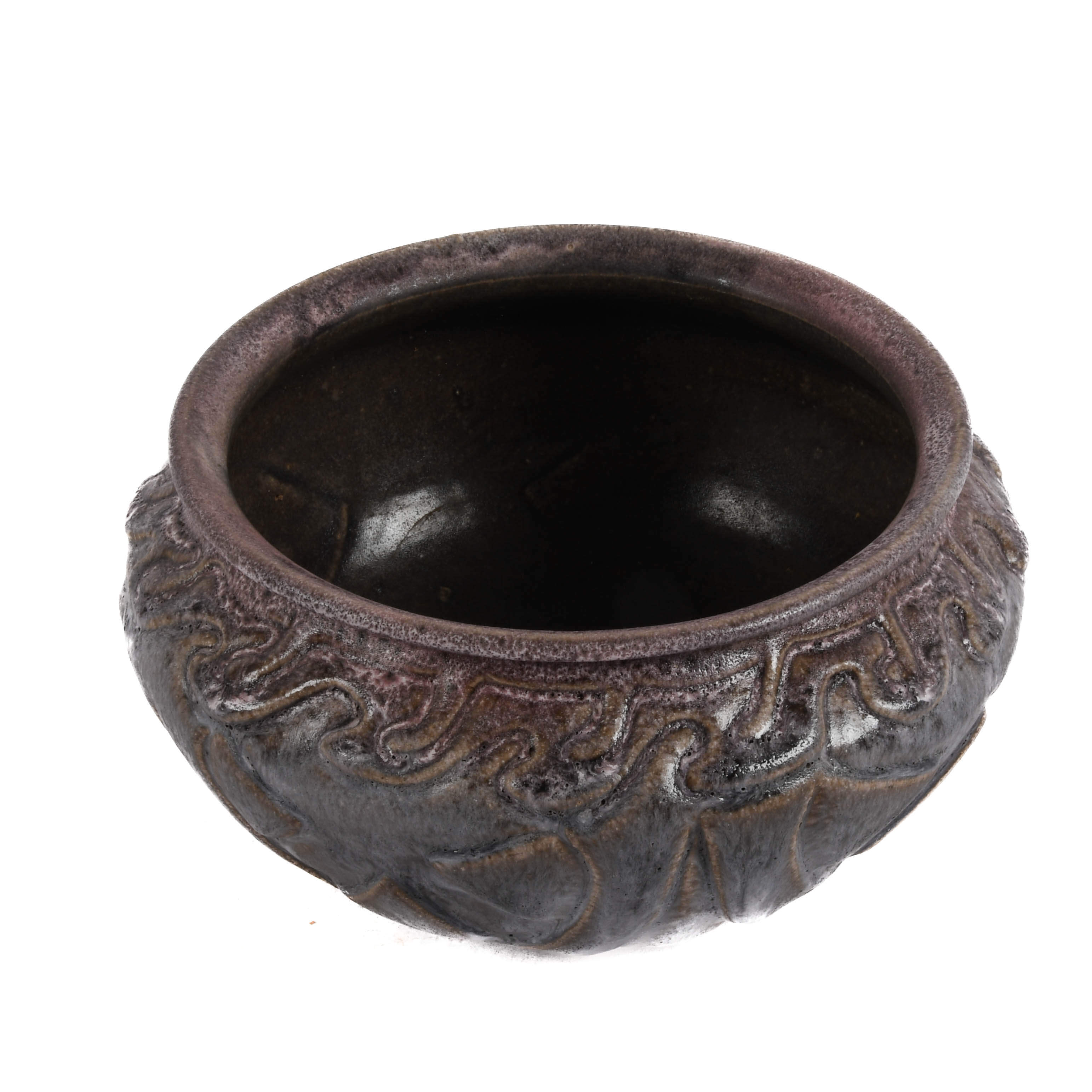 Studio Pottery Lavender Glazed Planter-2
