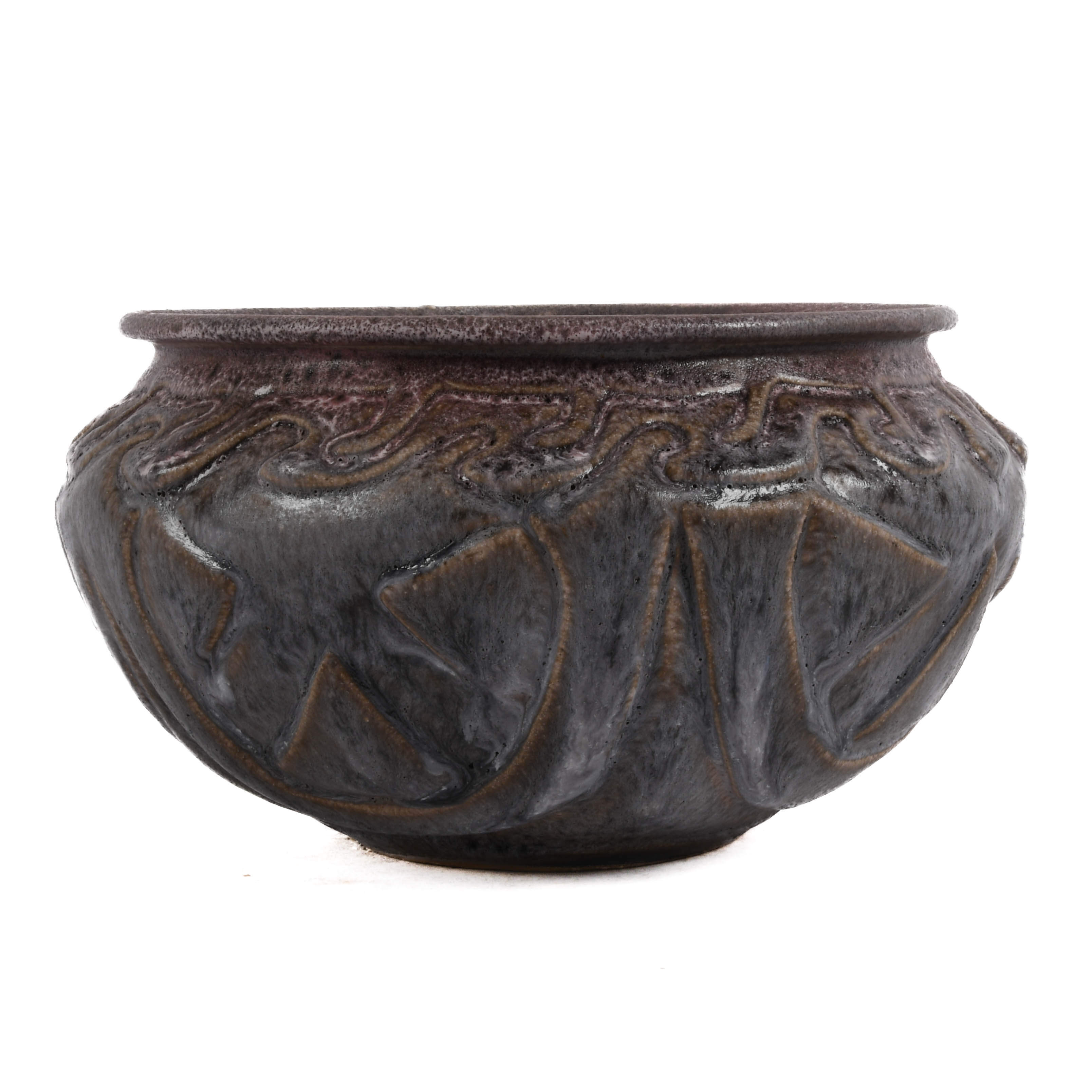 Studio Pottery Lavender Glazed Planter-1