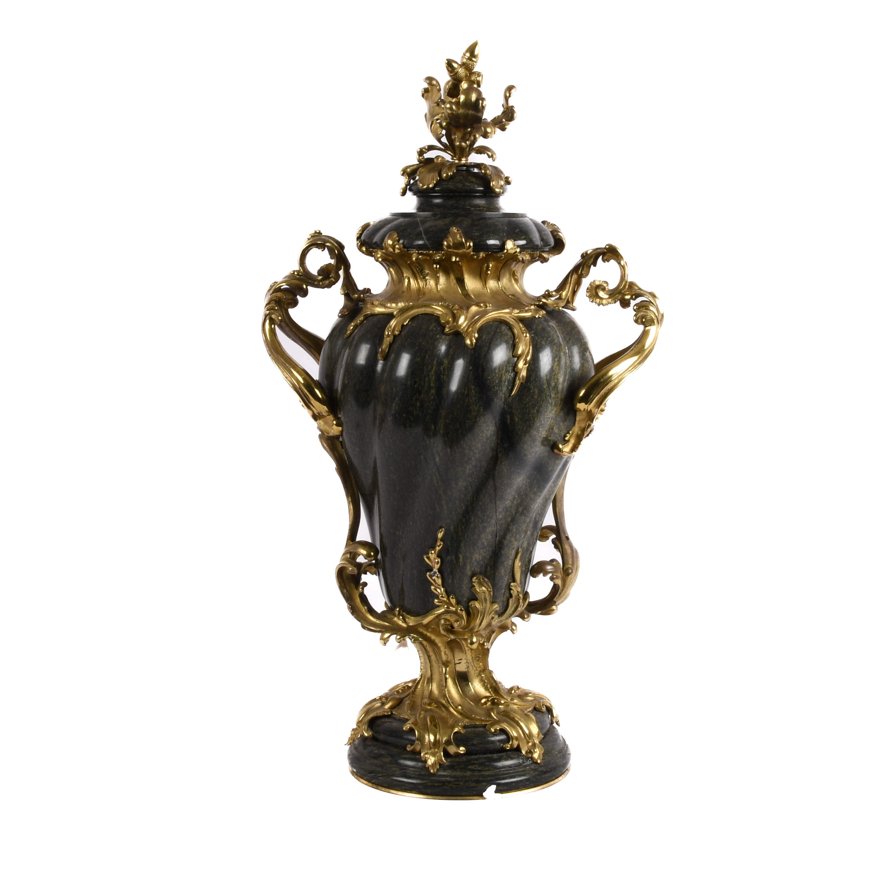 Antique Ormolu and Marble Urn-5