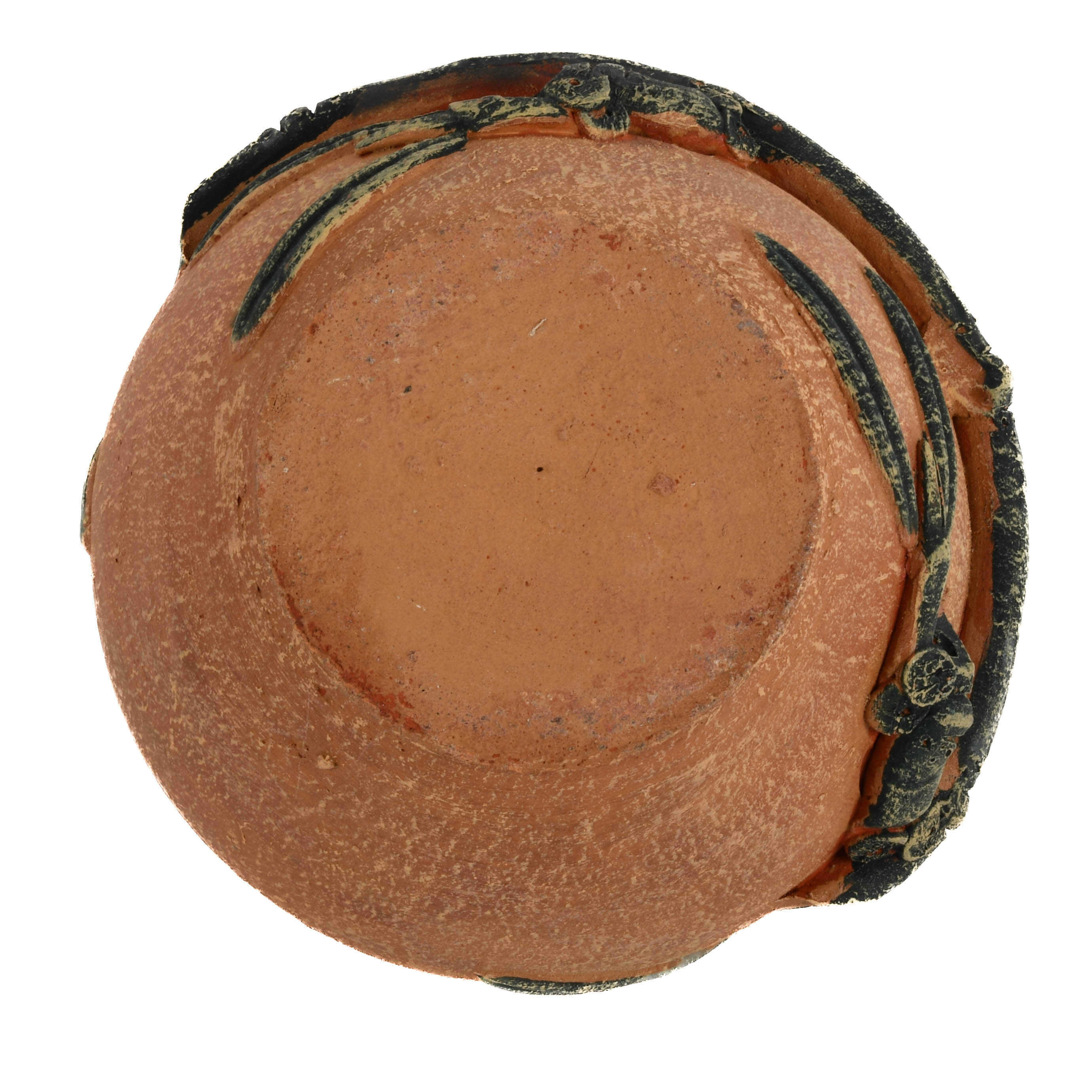 Tuscan Terracotta Vase with Raised Floral Relief Motif-6