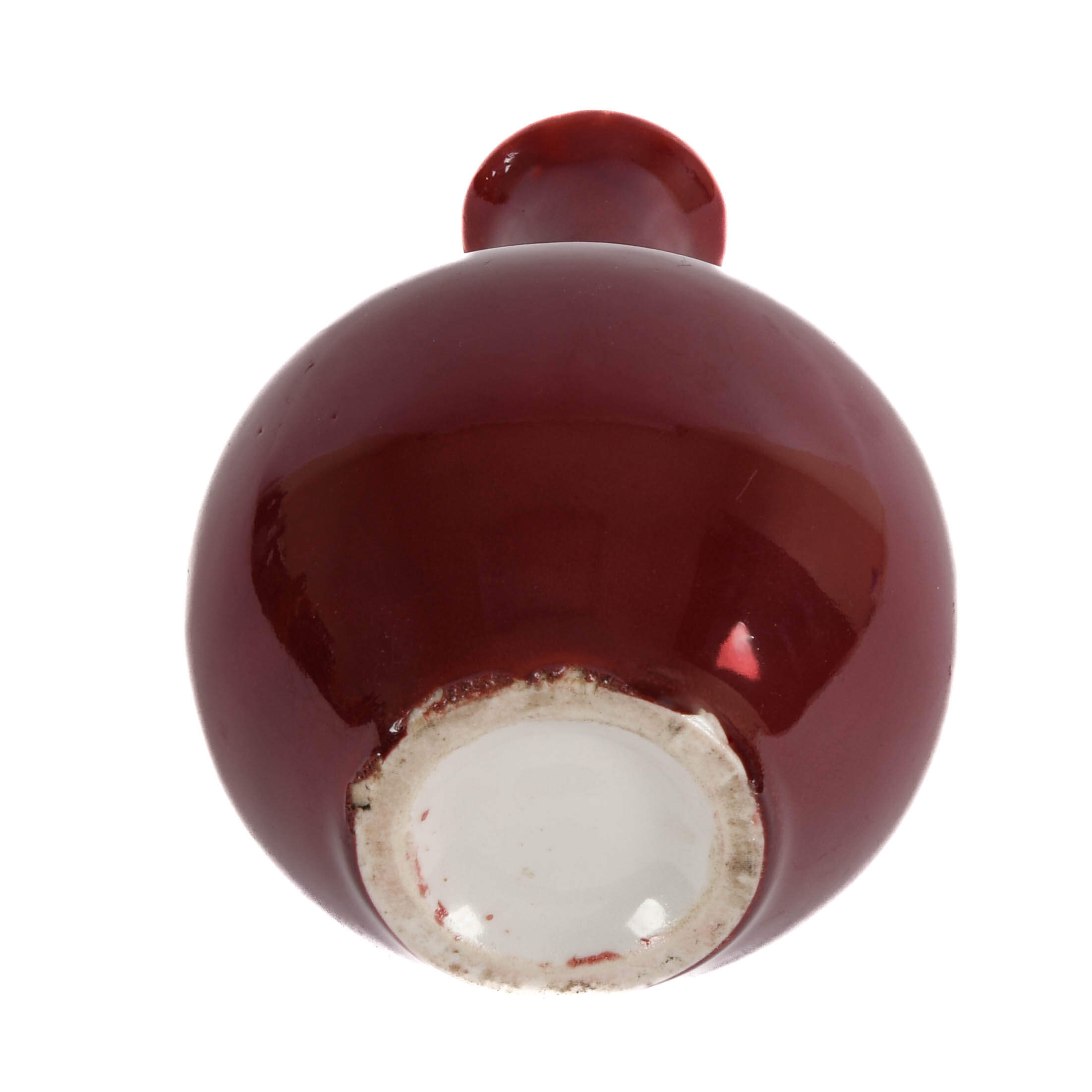 Oxblood Ceramic Drip Glaze Vase-5