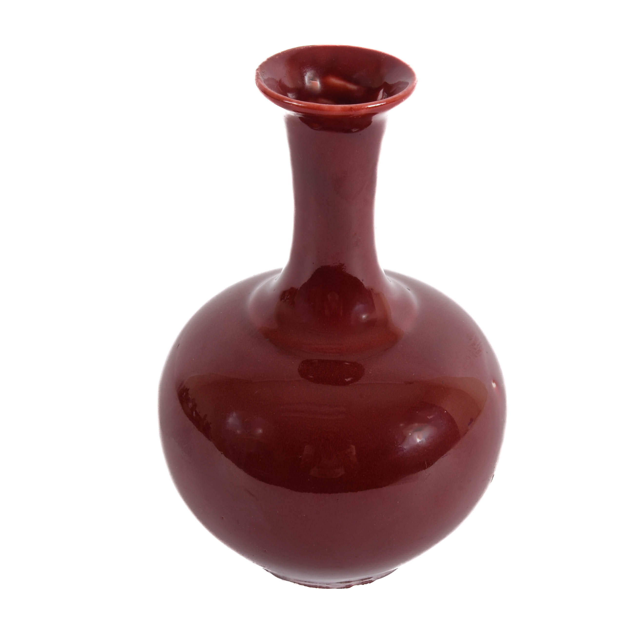 Oxblood Ceramic Drip Glaze Vase-4