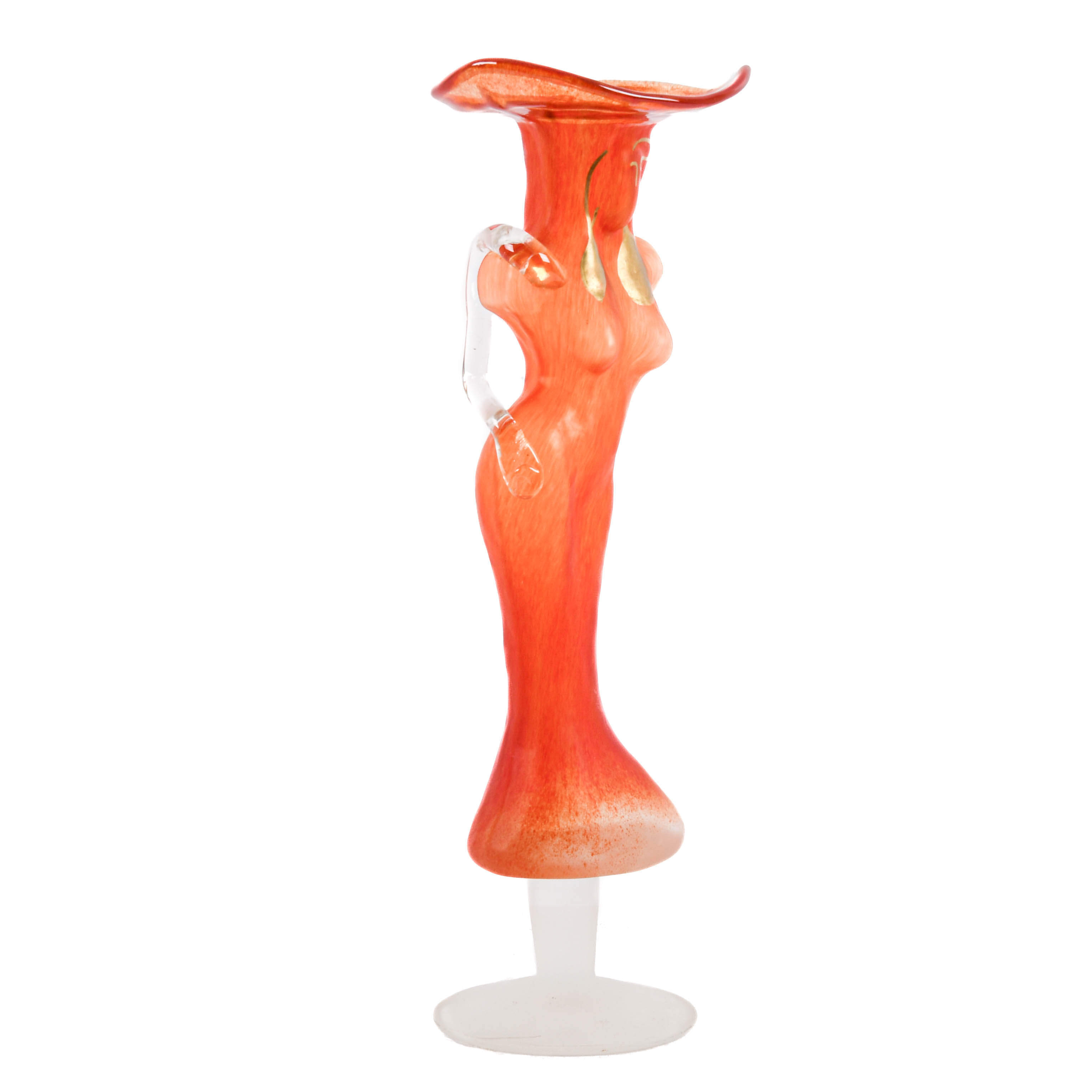 Woman's Torso Glass Vase Attributed to Elena Graure Manta-5
