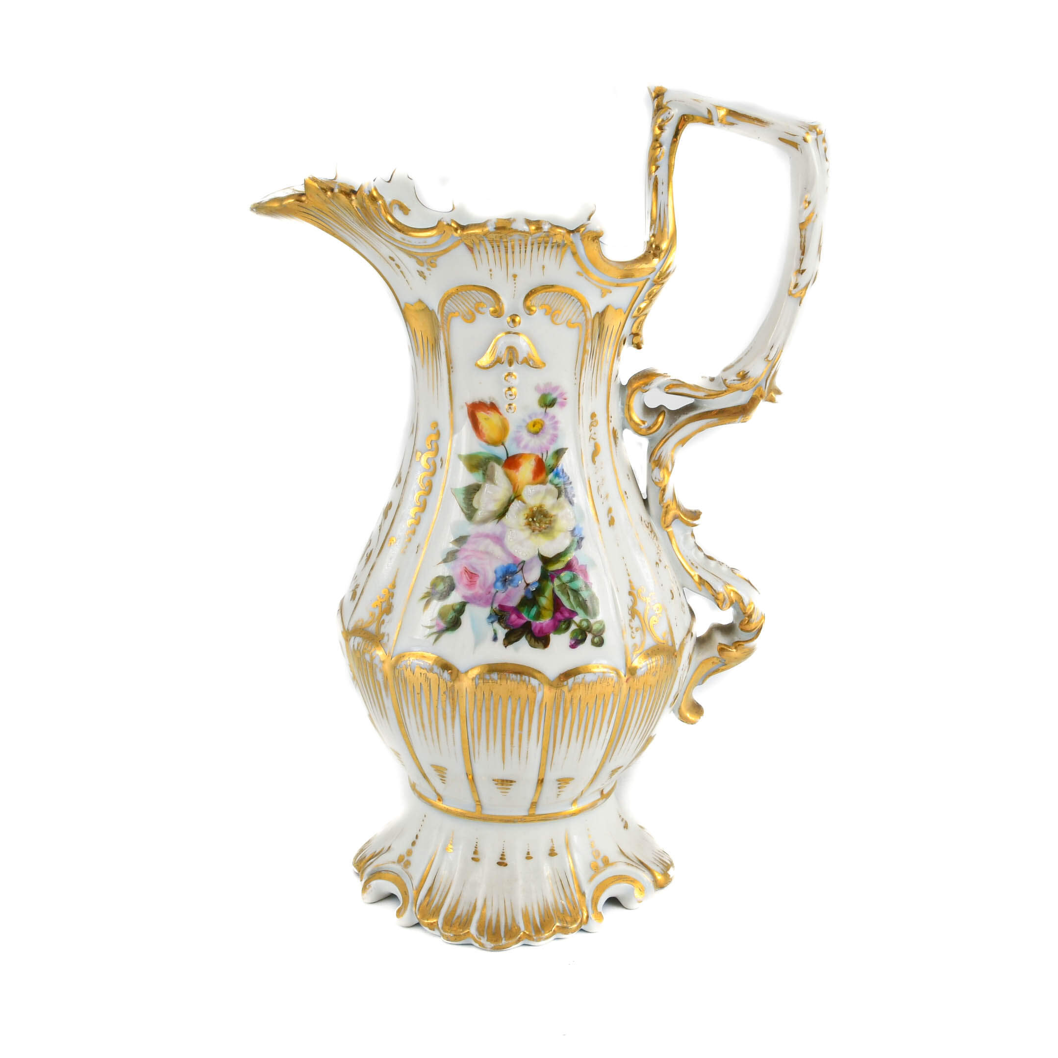 Antique Old Paris Porcelain Pitcher-1