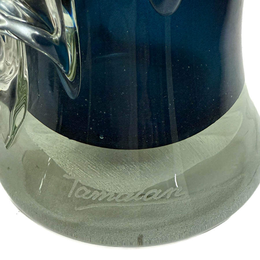 Oversized Hand-Blown Glass Art Vase by Ion Tamaian-2