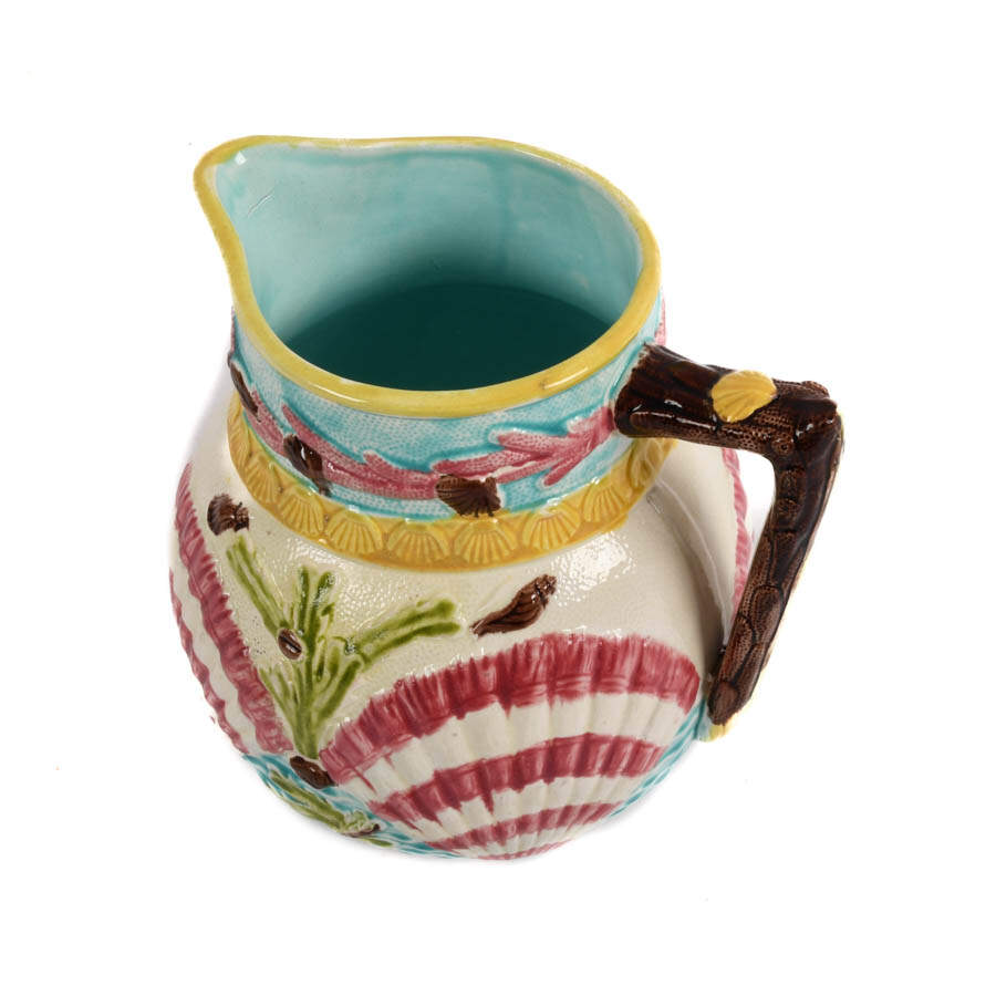 Antique 19th-Century Majolica Pitcher-4