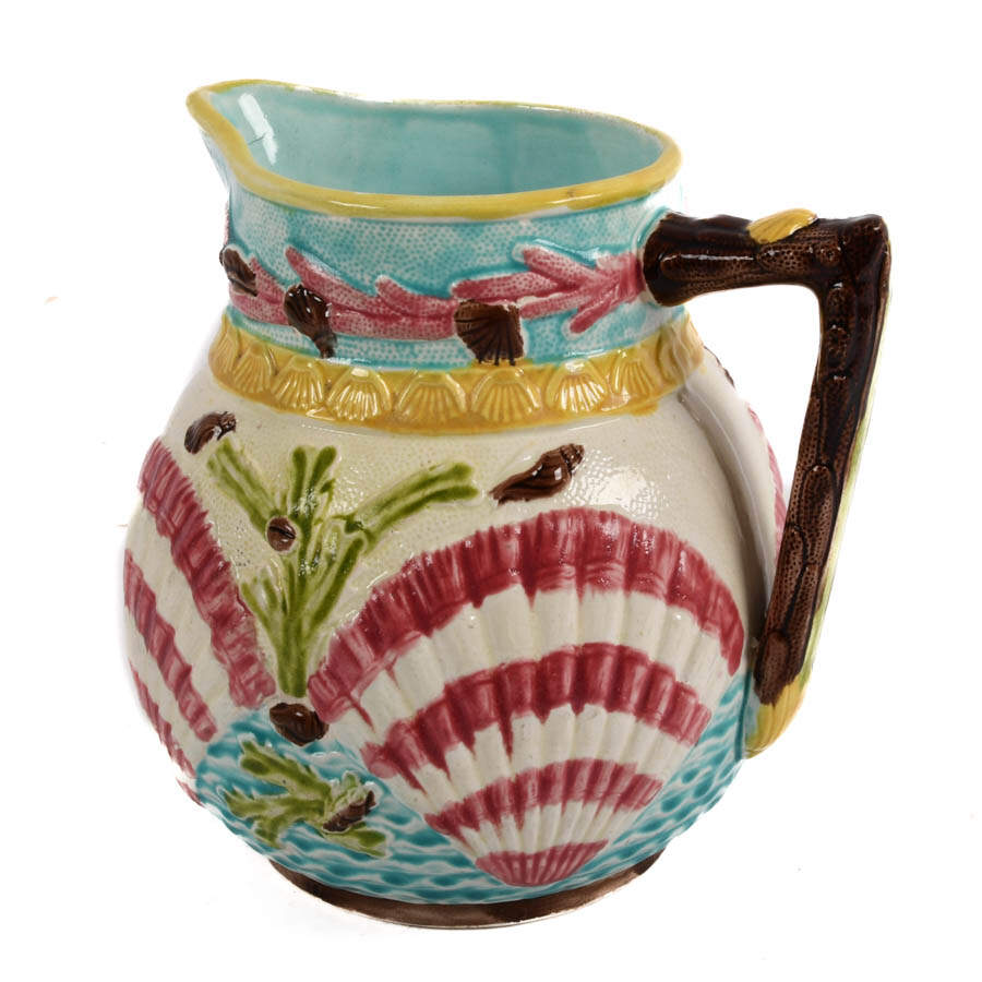 Antique 19th-Century Majolica Pitcher-3