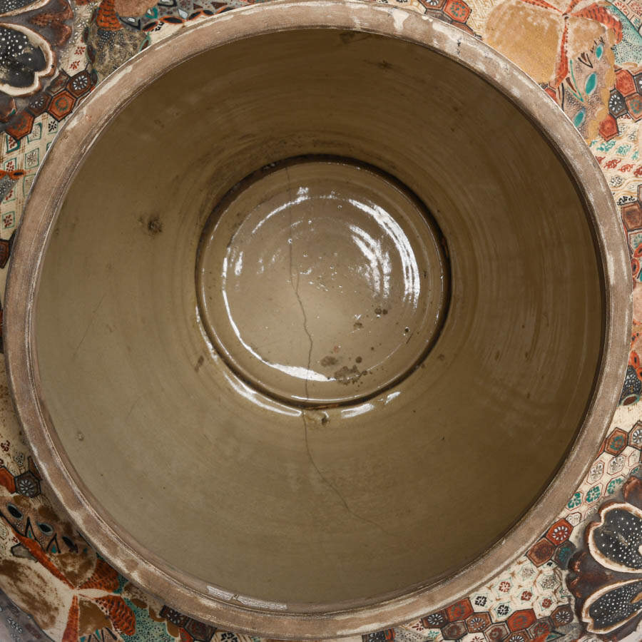 Palatial Satsuma Covered Figural Floor Vase-9