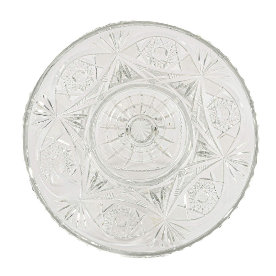 American Brilliant Cut Glass Centerpiece Bowl-4