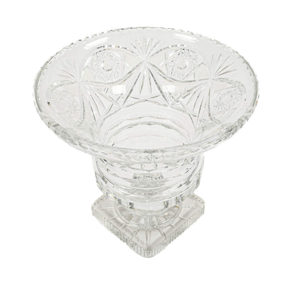 American Brilliant Cut Glass Centerpiece Bowl-2