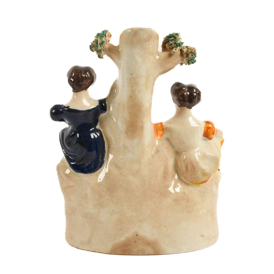 Antique Miniature Figural Staffordshire Spill Vase-4