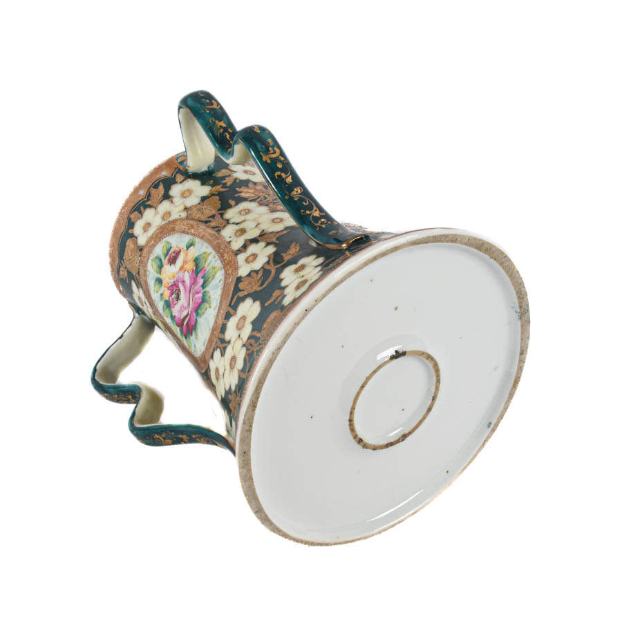 Oversized Victorian Hand-Painted Floral Loving Cup-6