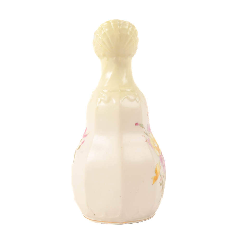 Floral Hand-Painted Porcelain Ewer with Shell Motif-5