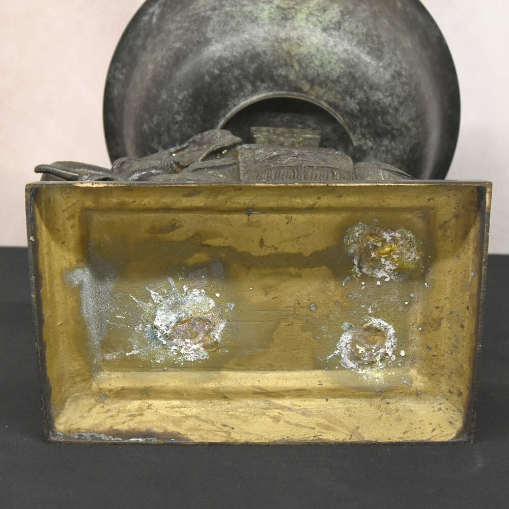 Mid-Century Modern Brass Circus Elephant Jardinière-9