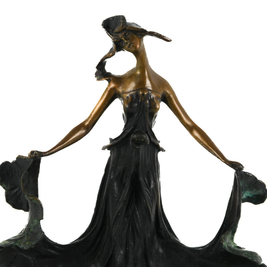 Bronze Lady Figure in Form of Jewelry Tray After Emile-6