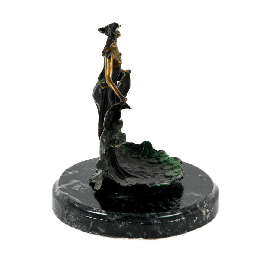 Bronze Lady Figure in Form of Jewelry Tray After Emile-5