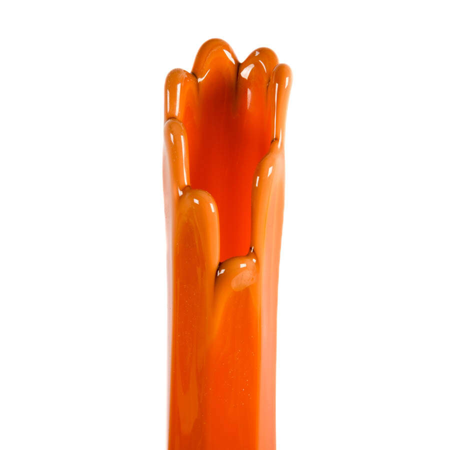 Mid-Century Modern Orange "Bittersweet" Vase by L.E. Smith-2