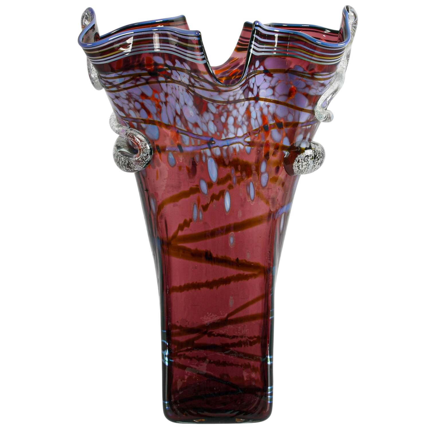 Mensch Art Glass Handkerchief Vase-1