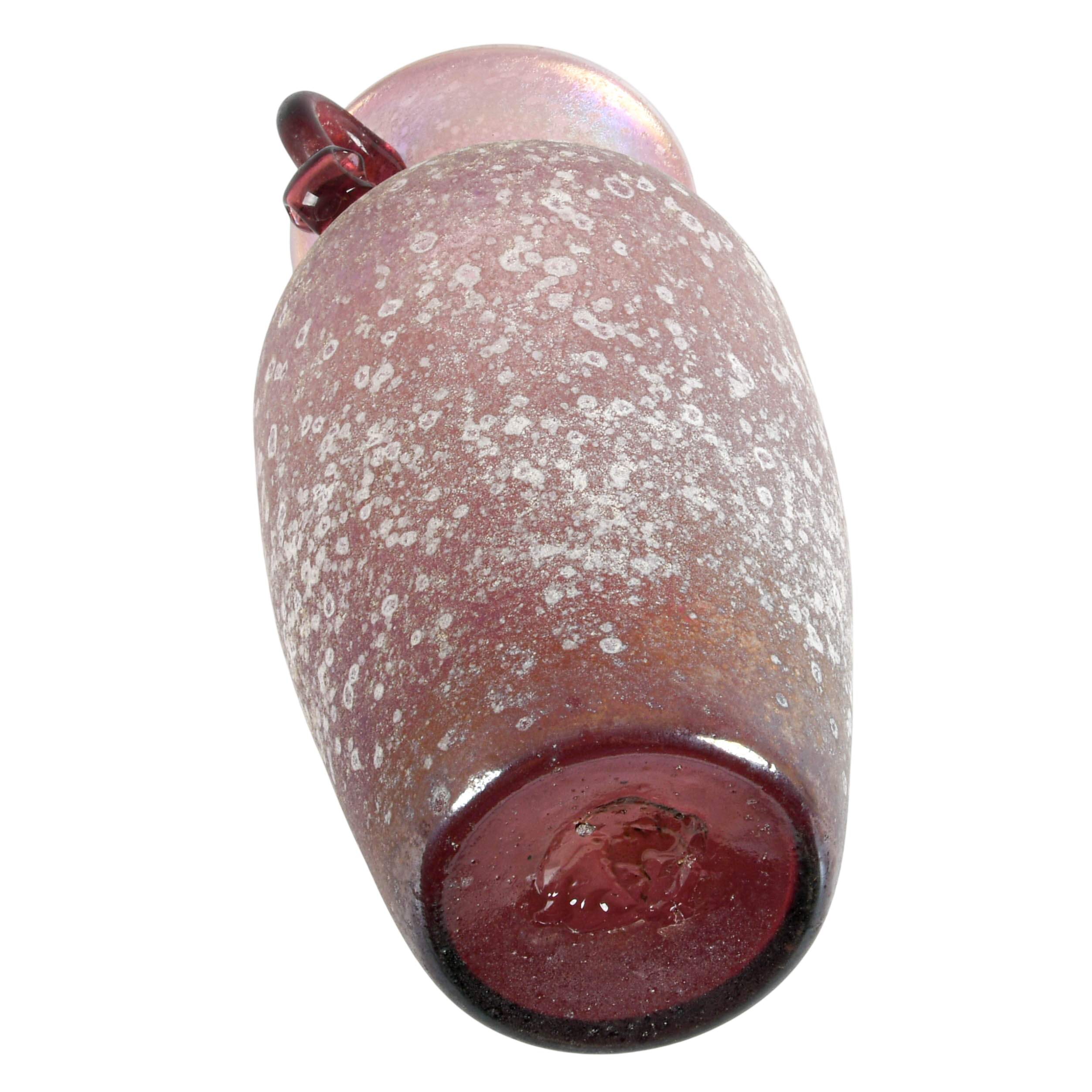 Italian Murano Scavo Finish Roman Style Amphora Vase-6