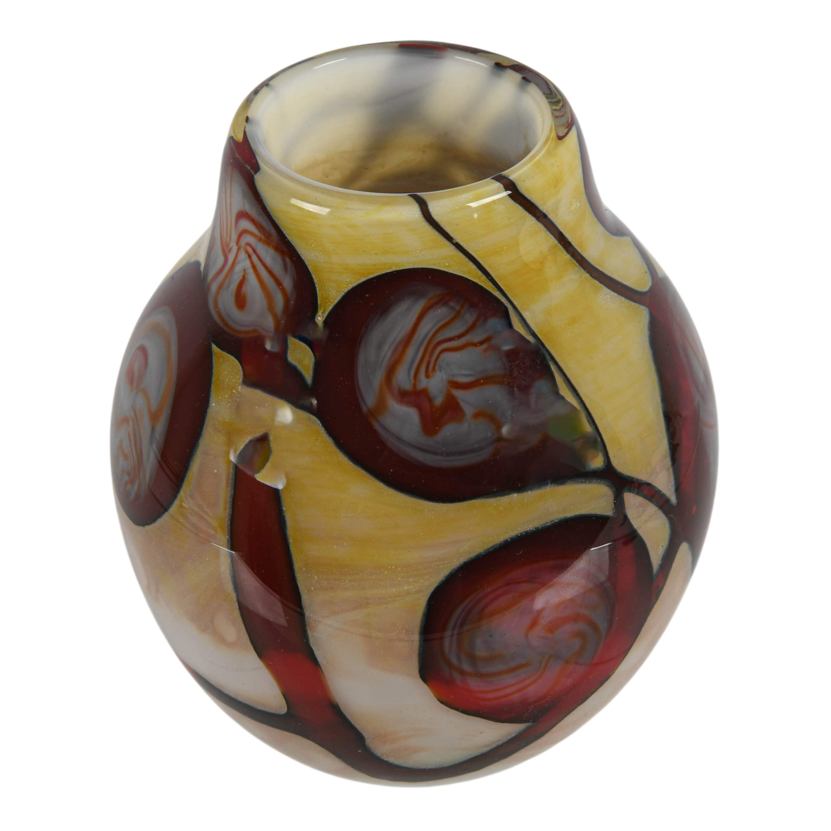 Signed Bittersweet Glassworks Rich Miller Art Glass Vase-3