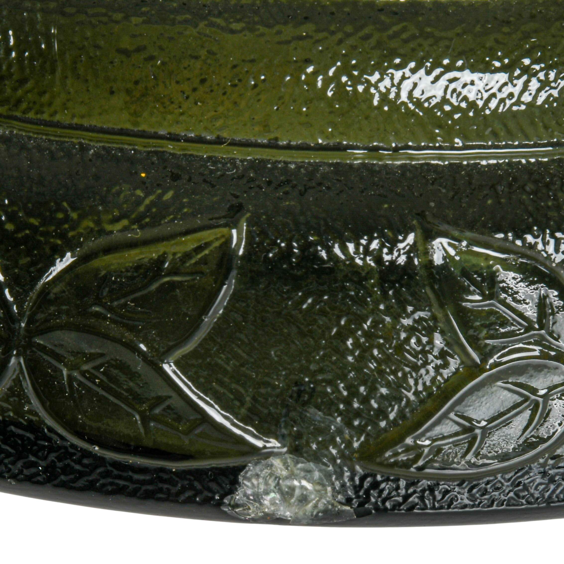 Mid-Century Modern Charcoal Gray Empoli Glass Genie Decanter with Stopper-5