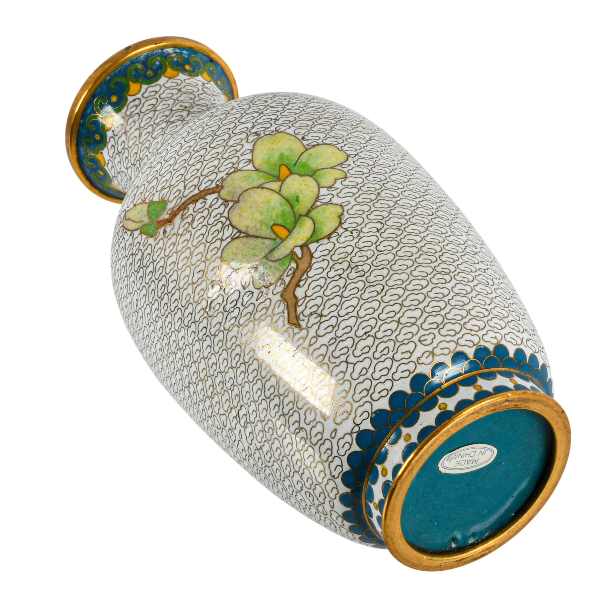 Chinese Cloisonné Floral Vase-7