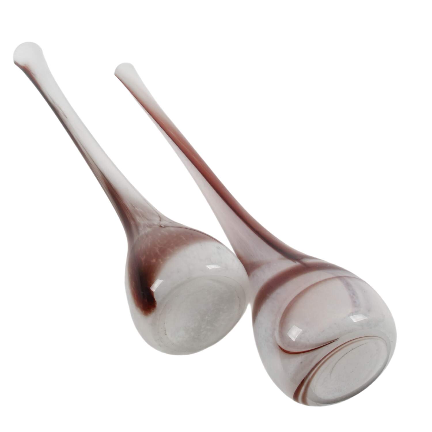 Grouping of Two Signed M. Ducco Murano-Style Hand-Blown Glass Vases-6
