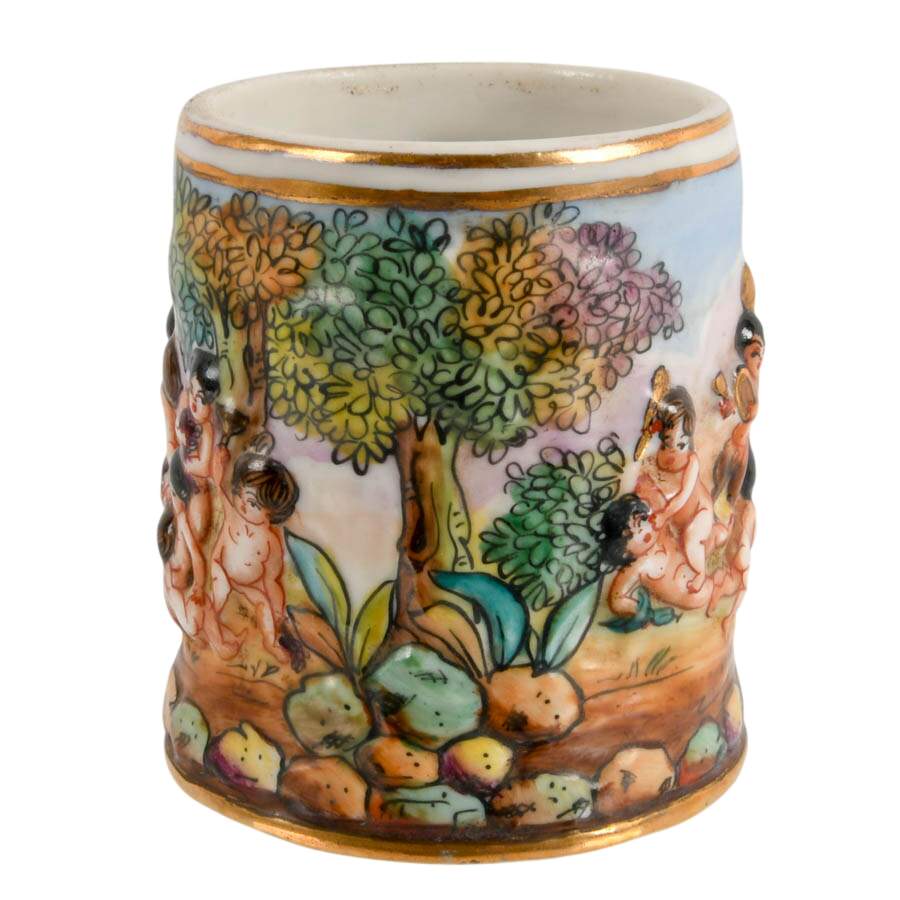 Capodimonte Short Cylinder Vase-4