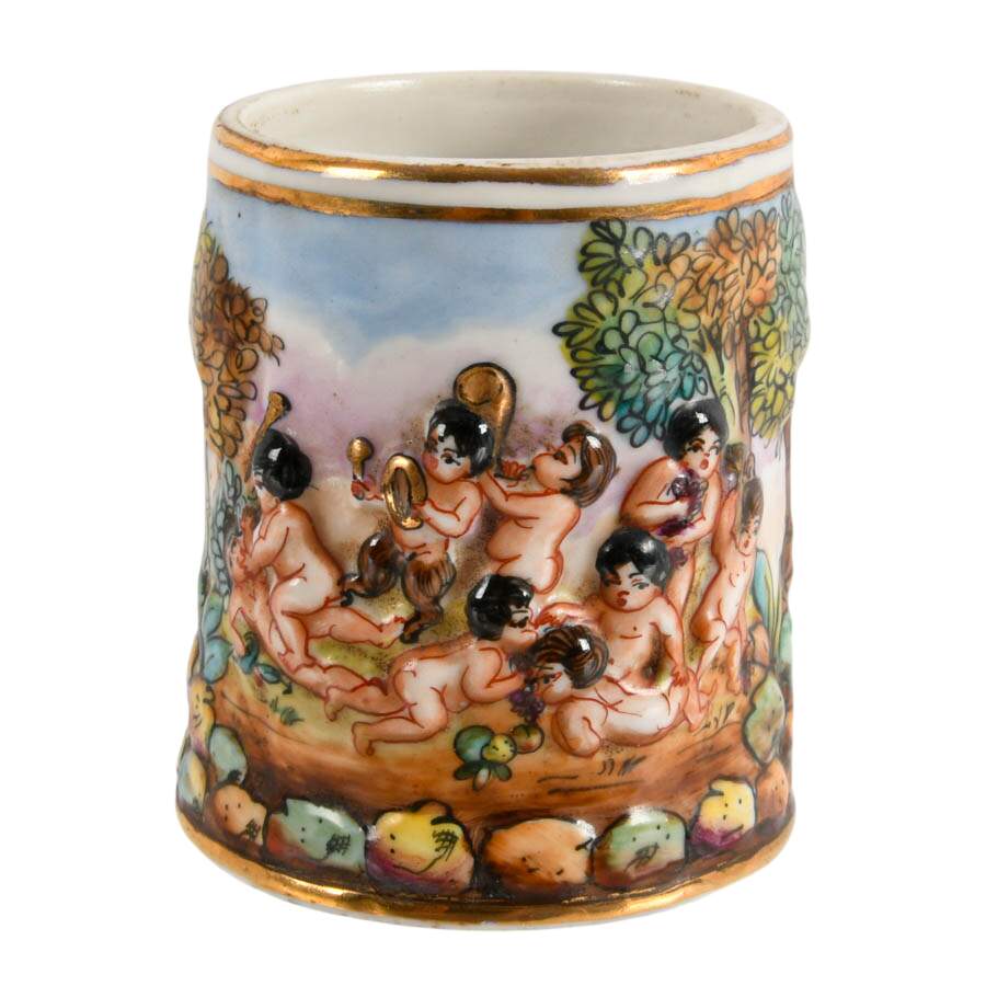 Capodimonte Short Cylinder Vase-3