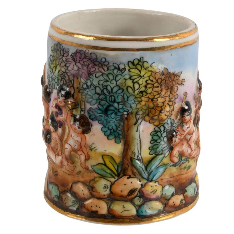 Capodimonte Short Cylinder Vase-2