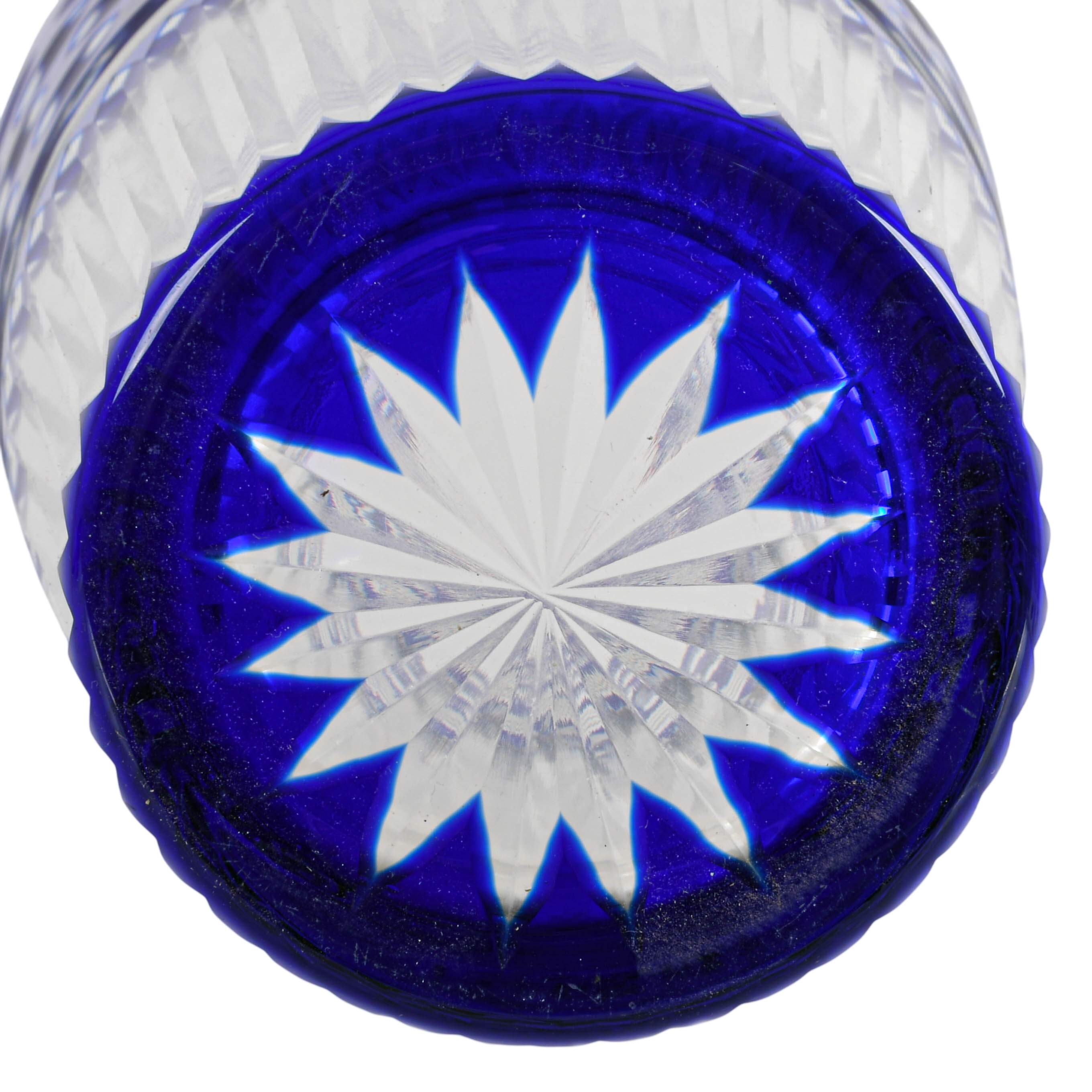 Cobalt Cut-to-Clear Vase-6