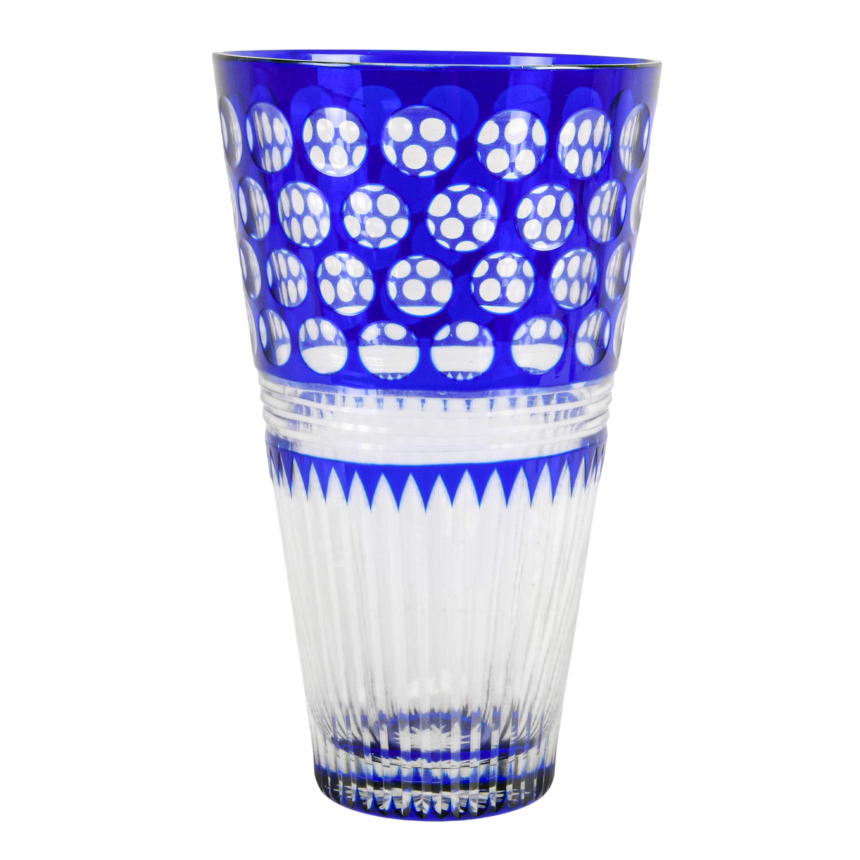 Cobalt Cut-to-Clear Vase-1