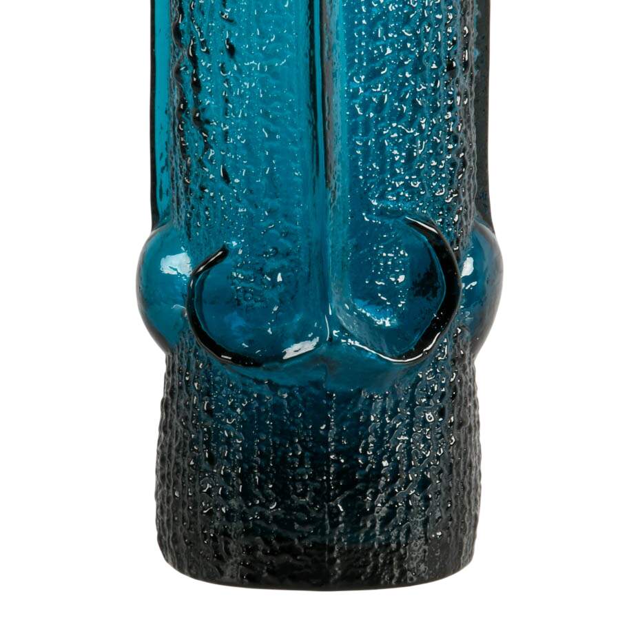 Stelvia Antigua Italian Mid-Century Blue Glass Vessel-3