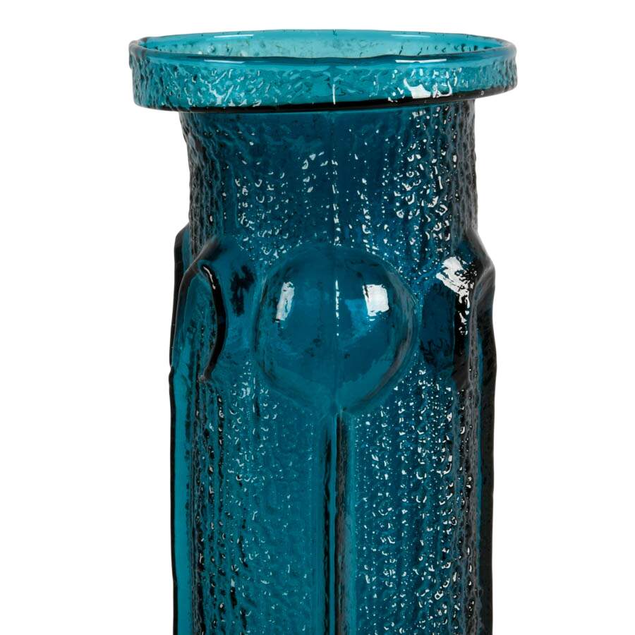 Stelvia Antigua Italian Mid-Century Blue Glass Vessel-2