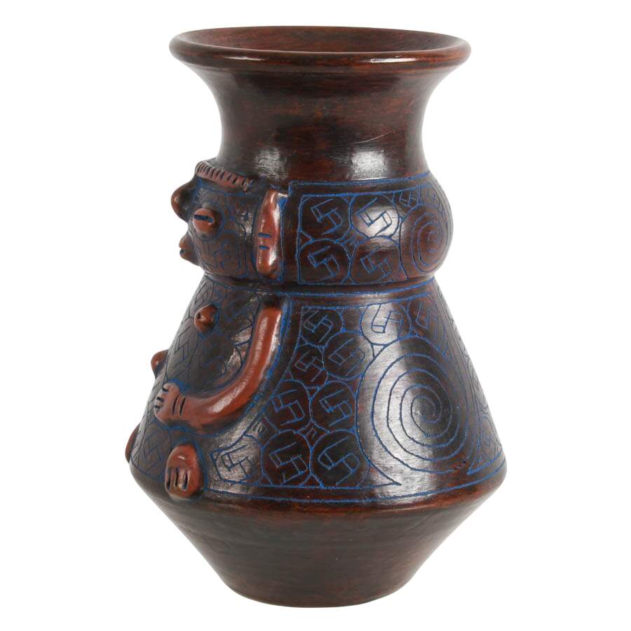 Brazilian Marajoara Figural Pottery Vase-4