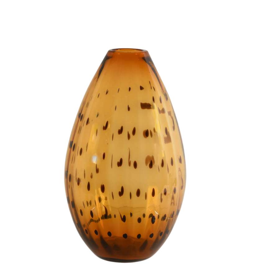 Mid-Century Italian Tiger Spot Glass Vase-2