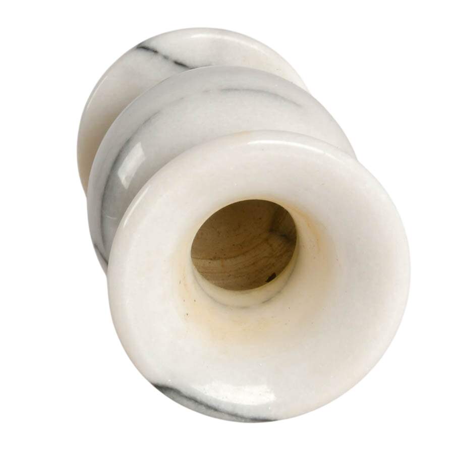 Fine Veined White Carrara Marble Vase-4