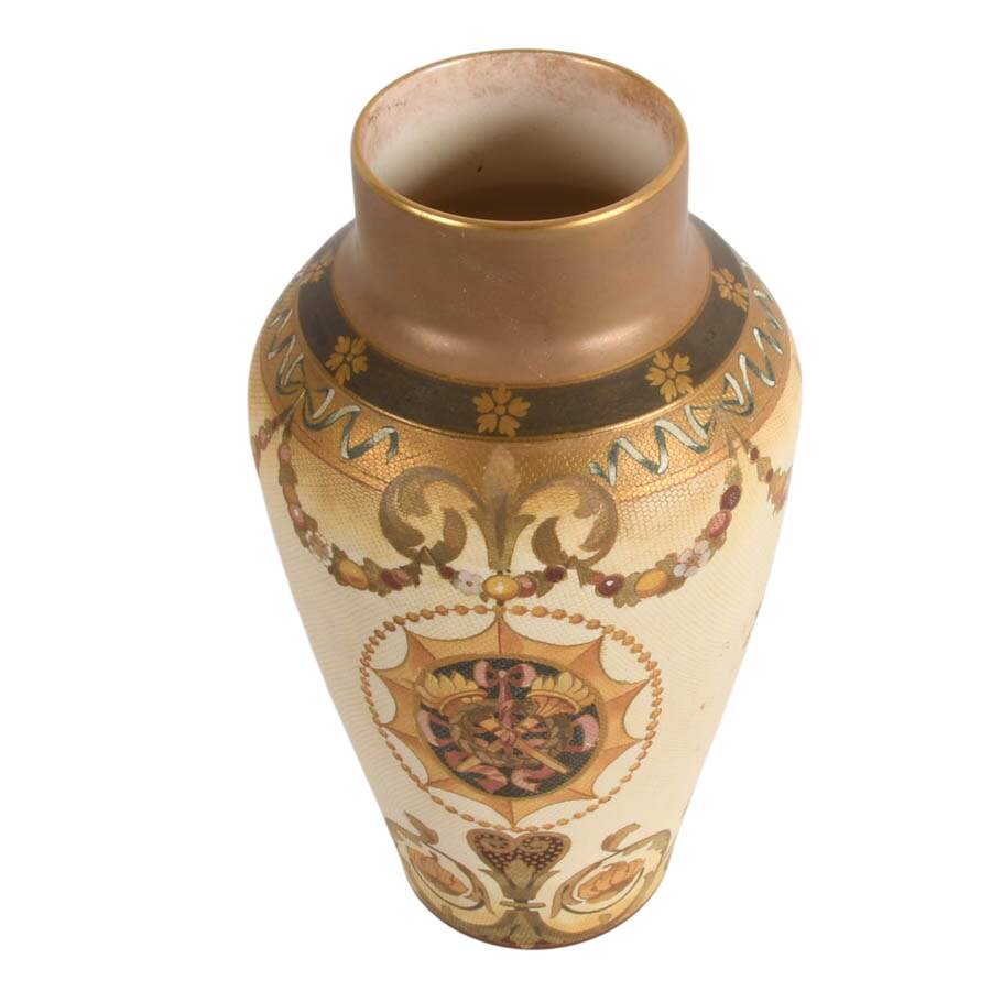 Antique Royal Doulton Lambeth Slater's Patent Ceramic Vase-5